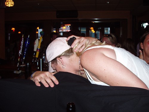 aaaaaahahahahahaa....  I think they were doing body shots....